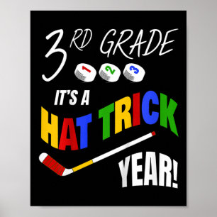 Kids Hockey Player - Hat Trick - 3rd Grade - Ck To Poster