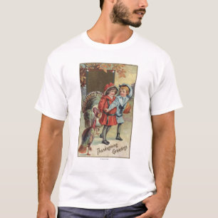 Kids Holding a Pumpkin, Turkeys T-Shirt