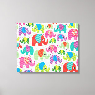 Kids home deco elephant india canvas