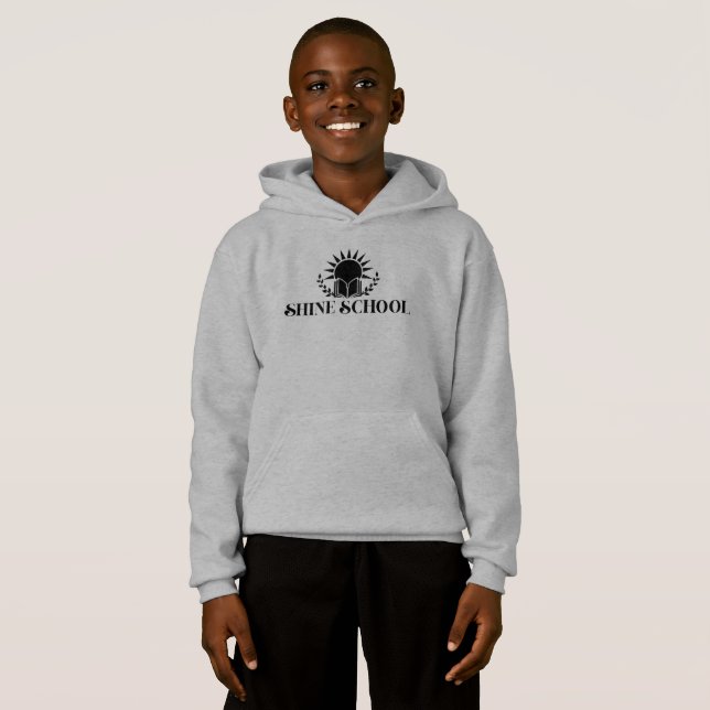 kids hoodie black logo (Front Full)