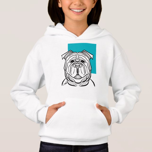 Kids Hoodie - Dog Collection - Blue Design (Front)