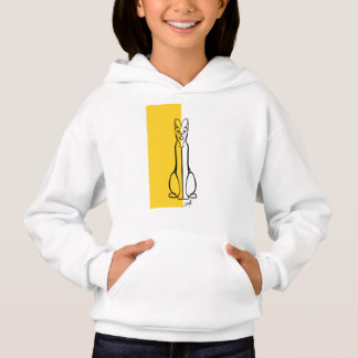 Kids Hoodie - Dog Collection - Yellow Colour block