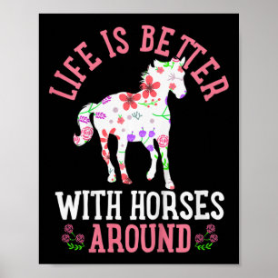 Kids Horse Horseback Riding Cute Gift Poster