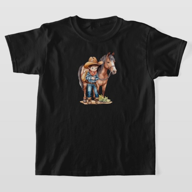Kids Horse T-Shirt (Laydown)