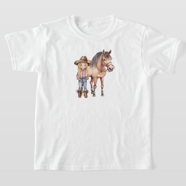 Kids Horse T-Shirt (Laydown)