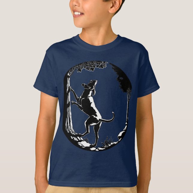 Kid's Hound Dog T-Shirt Kid's Coonhound Dog Shirt (Front)