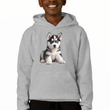 Kid's Husky Puppy Hoodie