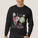 Kids I Am 8 And Llamazing 8th Llama Birthday Girls Sweatshirt<br><div class="desc">Kids I Am 8 And Llamazing 8th Llama Birthday Girls</div>