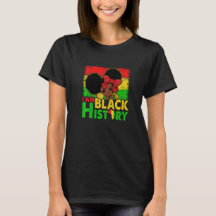 Kids I Am Black History Girls Little Melanin Queen T-Shirt