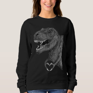 Kids I Chews You Dinosaur rex Valentines Day Toddl Sweatshirt