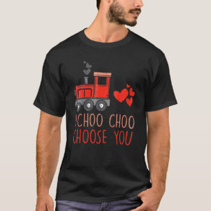 Kids I Choo Choo Choose You Valentines Day Train T T-Shirt