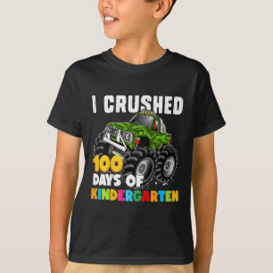 Kids I Crushed 100 Days of Kindergarten Fun Girls T-Shirt