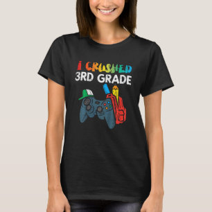 Kids I Crushed 3rd Grade Game Controller Last Day  T-Shirt