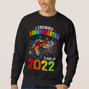 Kids I Crushed Kindergarten Monster Truck Graduati Sweatshirt