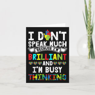 Kids I Dont Speak Much Autism Awareness Gifts For  Card