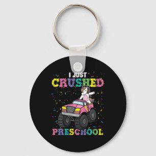 Kids I Just Crushed Preschool Girl Unicorn Truck G Key Ring