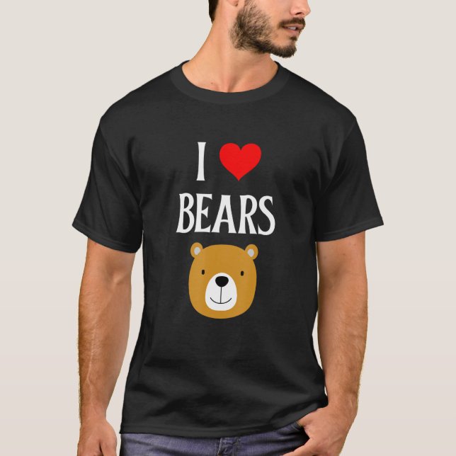 Kids I Love Bears I Heart Bears Bear lover Grizzly T-Shirt (Front)