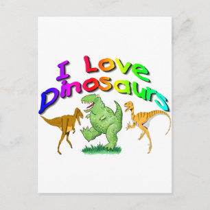 Kids "I Love Dinosaurs" gifts Postcard
