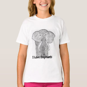 Kids' I Love Elephants T-Shirt