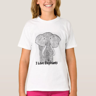 Kids' I Love Elephants T-Shirt