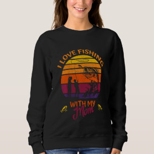 Kids I Love Fishing With My Mum Fishing Team Fish Sweatshirt