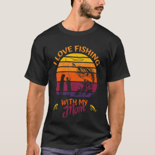 Kids I Love Fishing With My Mum Fishing Team Fish T-Shirt