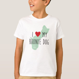 Kids' I Love My Boonie Dog Shirt (Green)