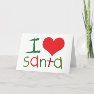 Kids I Love Santa Greeting Cards