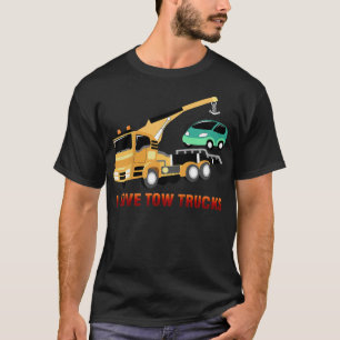 Kids I love tow truck boy, youth, apparel racing T-Shirt