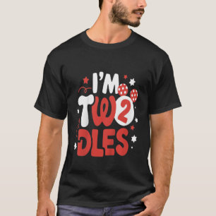 Kids I m Twodles Cute 2nd Birthday Party Design T-Shirt