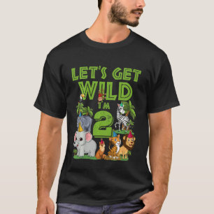Kids I´m Wild And Two 2 Birthday 2 Year Old Birthd T-Shirt