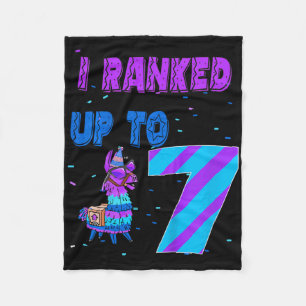 Kids I Ranked Up To 7 Video Game 7th Birthday Llam Fleece Blanket
