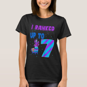 Kids I Ranked Up To 7 Video Game 7th Birthday Llam T-Shirt