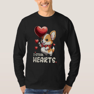 Kids I Steal Hearts Girls Boys Valentines Day Todd T-Shirt