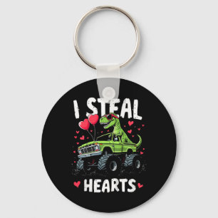 Kids I Steal Hearts Kids Funny Trex Gifts For Boys Key Ring