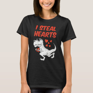 Kids I Steal Hearts Valentine's Day Toddler Dinosa T-Shirt
