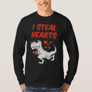 Kids I Steal Hearts Valentine's Day Toddler Dinosa T-Shirt