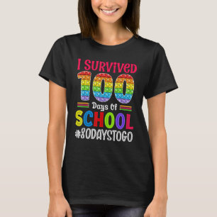 Kids I Survived 100 Days of School Child Happy 100 T-Shirt