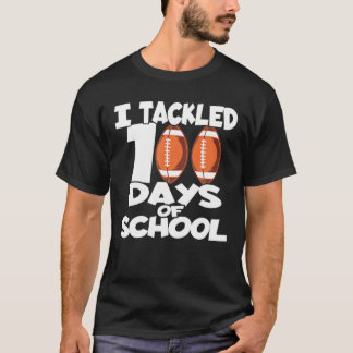Kids I Tackled 100 Days Of School - 100Th Days Foo T-Shirt