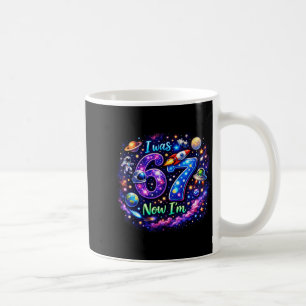 Kids I was 6 Now Im 7 Boy 6 7 Galaxy Space Coffee Mug