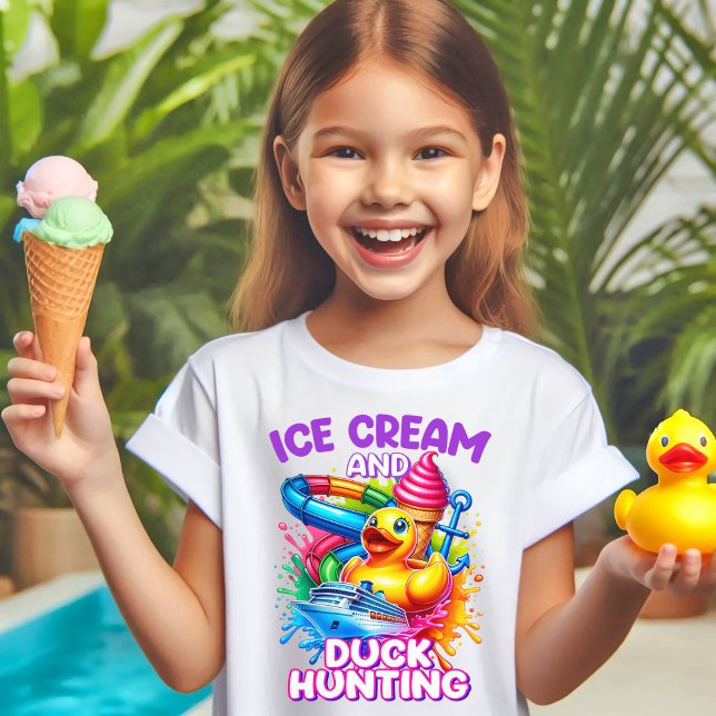 Kids Ice Cream, Duck Cruise Shirt, Cruising Ducks T-Shirt (Creator Uploaded)