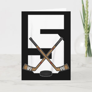 Kids Ice Hockey Kids Toddler Boys 5th Birthday Ice Card