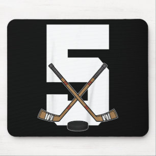 Kids Ice Hockey Kids Toddler Boys 5th Birthday Ice Mouse Pad