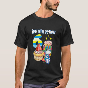 Kids Ich bin schon 6 Jahre Girls' Birthday Sweet U T-Shirt