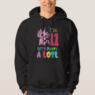 Kids I'm 11 Year Old Let's Party A Lotl 11th Birth Hoodie