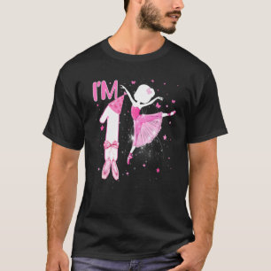 Kids I'm 1st Birthday Ballerina Girl Ballet Dancer T-Shirt