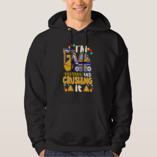 Kids I'm 2 And Crushin It 2nd Birthday Boy 2 Year Hoodie