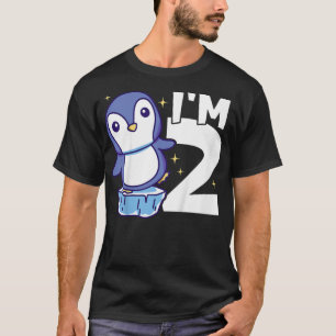 Kids Im 2 bday Penguin party cute 2nd Birthday Kid T-Shirt