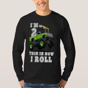 Kids I'm 2 This Is How I Roll Monster Truck T-Shirt