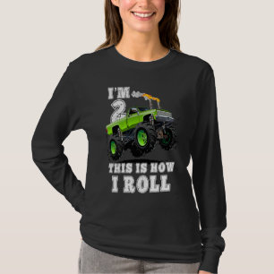 Kids I'm 2 This Is How I Roll Monster Truck T-Shirt